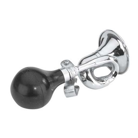 Bugle Horn 7 1/4" Chrome. bicycle horn, bike horn, lowrider horn, beach cruiser horn, chopper horn