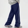 thumbnail image 4 of Summer Men Sweatpants Joggers Straight Pants Neutral Breathable Loose Outdoor Quick Drying Fabric Fitness pants Casual Trousers Navy L, 4 of 4