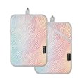 thumbnail image 7 of Yayeee Pot Holders Kitchen Heat Resistant with Pocket 7"x9.8" Cotton Oven Cooking Hot Pads, Wavy Striped, 7 of 7