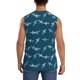 thumbnail image 4 of Fotbe Cute Shark Men's Camiseta sin Mangas Estampada para Hombres, Playera Casual para Gimnasio, Entrenamiento, Playa-Large, 4 of 7