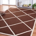 thumbnail image 3 of SAFAVIEH Cambridge Kennedy Geometric Diamonds Wool Area Rug, Dark Brown/Ivory, 6' x 9', 3 of 12