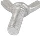 thumbnail image 2 of Perno de ala de acero al carbono, tuerca de perno de ala, tornillo mariposa, tono plateado, M10x25mm, 4 piezas, 2 of 3