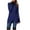 Blue, variant on Lovskoo Winter Coats for Women 2023 Trendy Long Sleeve Button Solid Color Semi-Open Collar Trench Coat Olive Green