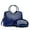 Blue, variant on Navy Blue Faux Crocodile 2-Piece Set (Tote/Crossbody+Wallet) - High-Quality, Waterproof & Durable, for Daily Work, Versatile