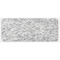 thumbnail image 1 of Grey Kitchen Mat, Abstract Zig Zag Hexagon Vivid and Dark Color Hue Tone Intensity Blush Art Print, Plush Decorative Kitchen Mat with Non Slip Backing, 47" X 19", White, by Ambesonne, 1 of 1
