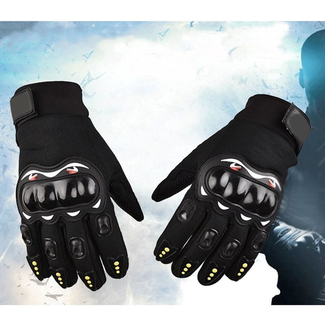 Guantes de motocicleta con pantalla táctil, guantes de motocicleta transpirables, antideslizantes, negros, guantes de motocicleta, rendimiento potente