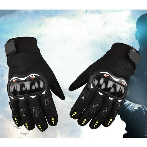 Guantes de motocicleta con pantalla táctil, guantes de motocicleta transpirables, antideslizantes, negros, guantes de motocicleta, rendimiento potente