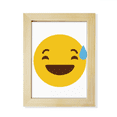 thumbnail image 1 of Laugh Awkward Yellow Cute Online Chat Happy Desktop Adorn Photo Frame Display Art Painting Wooden, 1 of 3
