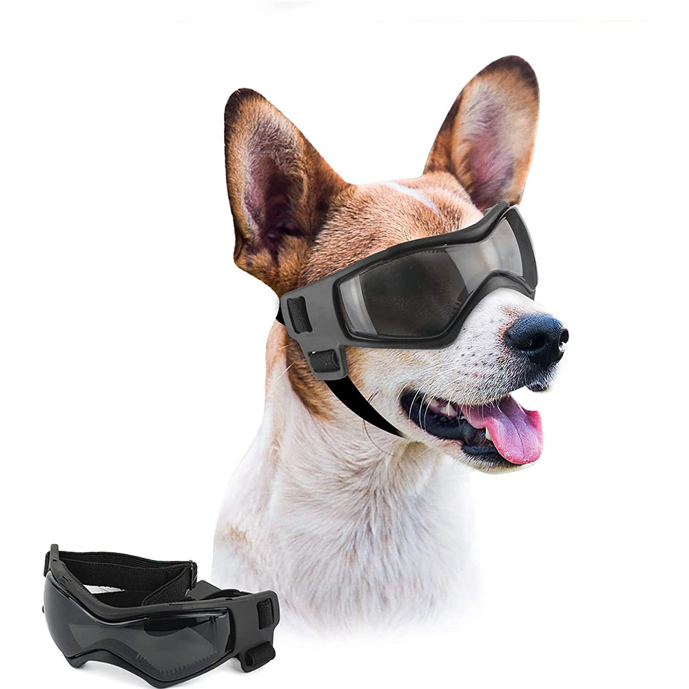Dog Goggles Small Breed, Easy Wear Small Dog Sunglasses, Adjustable UV