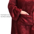 thumbnail image 3 of Catalonia Wearable TV Blanket with Sleeves Arms & Feet pockets for Adult Micro Plush Fleece Large Wrap Throw Robe 73" x 53", 3 of 7