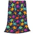 thumbnail image 2 of Balery Colorful Dinosaur Manta de Felpa Suave y Acogedora – Cobija de Franela Aterciopelada para Cama, Lavable y Cálida para Sofá, Mascotas, Transpirable-40"x30", 2 of 7