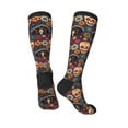 thumbnail image 4 of Balery Skulls And Flowers Fun Novelty Socks Men'S Women'S Crew Socks Funny Crazy Novelty Socks Quirky And Cool Socks, 4 of 9