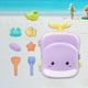 thumbnail image 5 of Juego de playa para niños de 7 piezas, juguete para cavar arena, herramienta para jugar en la playa, kit de juguetes para niños pequeños, accesorio de agua Púrpura, 5 of 9