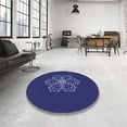 thumbnail image 4 of Ahgly Company Machine Washable Indoor Rectangle Transitional Denim Dark Blue Area Rugs, 2' x 5', 4 of 7