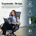 thumbnail image 4 of Patio Dining Chairs Set of 2, Outdoor Dining Chairs with All-Weather Textilene Mesh, High Back Rocker Chairs for Deck, Garden, and Backyard (Blue), 4 of 9