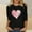Black, variant on Avrnliq Womens Pink Valentine's Day Outfit Heart Love Graphic Top Soft Stretch Casual Crew Neck Shirt for Valentine's Day Date Night Holiday Wear,Size XL