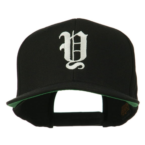 Old English Y Embroidered Cap - Black OSFM