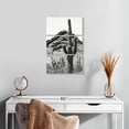 thumbnail image 2 of Elephant Stock Black Arizona Cactus Wall Art - Vertical Multi Panel Canvas - Living Room Wall Decor - Floral And Botanical Multi Panel - Black And Gray Decor By Philippe Hugonnard - 14" x 23", 2 of 4