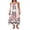 pink, variant on Women Casual Long Dress Print Spaghetti Strap Sleeveless Cami Dress Loose Tie-Up Backless Holiday Dress