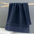 thumbnail image 2 of Beautynvta Bath Towels for Bathroom, Solid Color Cotton Bath Towel, Soft Absorbent Thickened Bath Towels for Bathroom, Travel, Camp, Hotel, and Spa, 39.4''x19.7'', Blue, 2 of 6