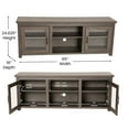 thumbnail image 4 of Masada Rugs Classic TV Stand for up to 80" TVs- Engineered Wood Media Console 65" with Full Glass Door and 3 Shelves in Black Wash, 4 of 12