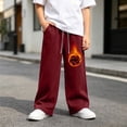 thumbnail image 2 of Xyant Boys Sweatpants Kids Baggy Pants Teen Wide Leg Sweatpants Youth Athletic Sweat Pants Tween Boys Lightweight Joggers with Pockets Back to School Clothes,Size 14-15 Years, 2 of 9