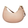 thumbnail image 1 of Women Shoudler Bag Solid Color Smooth Faux Leather Underarm Bag Crescent Shape Adjustable Strap Large Capacity Zipper Closure Lady Handbag, 1 of 11