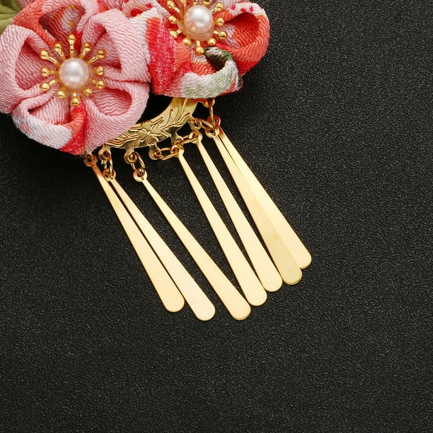 Japanese Style Hair Clips Handmade Hair Flower Shaped Barrette
