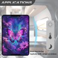 thumbnail image 5 of FUIALDOLG Butterfly Flower RV Window Shade,17.3x26 inch Foldable Blackout Camper Door Window Cover for Sun Shades UV Rays Protection, Purple Galaxy Fashion RV Accessories Universal Fit, 5 of 7