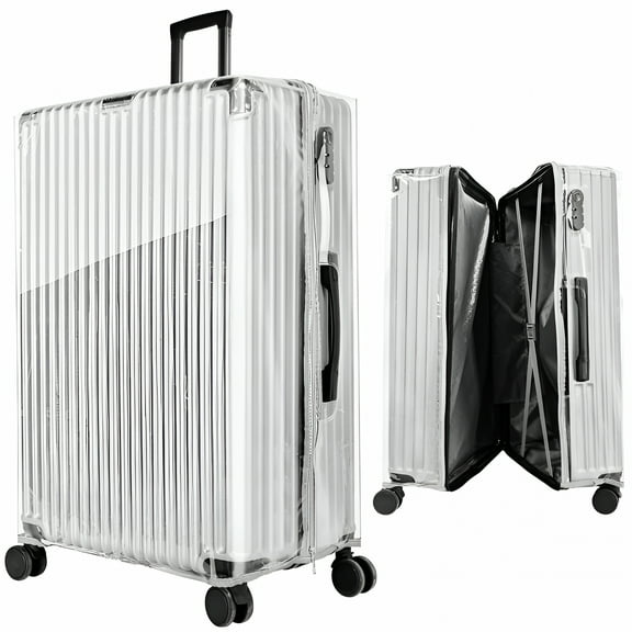 GASTROPOD Clear Pvc Suitcase Cover Protectors 24 Inch Luggage Cover for Wheeled Suitcase (24''(21.70''H X 16.90''L X 11.80''W))