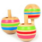Yaman 3pcs Magic Tippe Top Self-inverting Spinning Spinner Wooden Toy