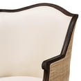 thumbnail image 6 of bali & pari Ornella Rattan and Bayur Wood French Provincial Accent Chair, Dark Brown, 6 of 10