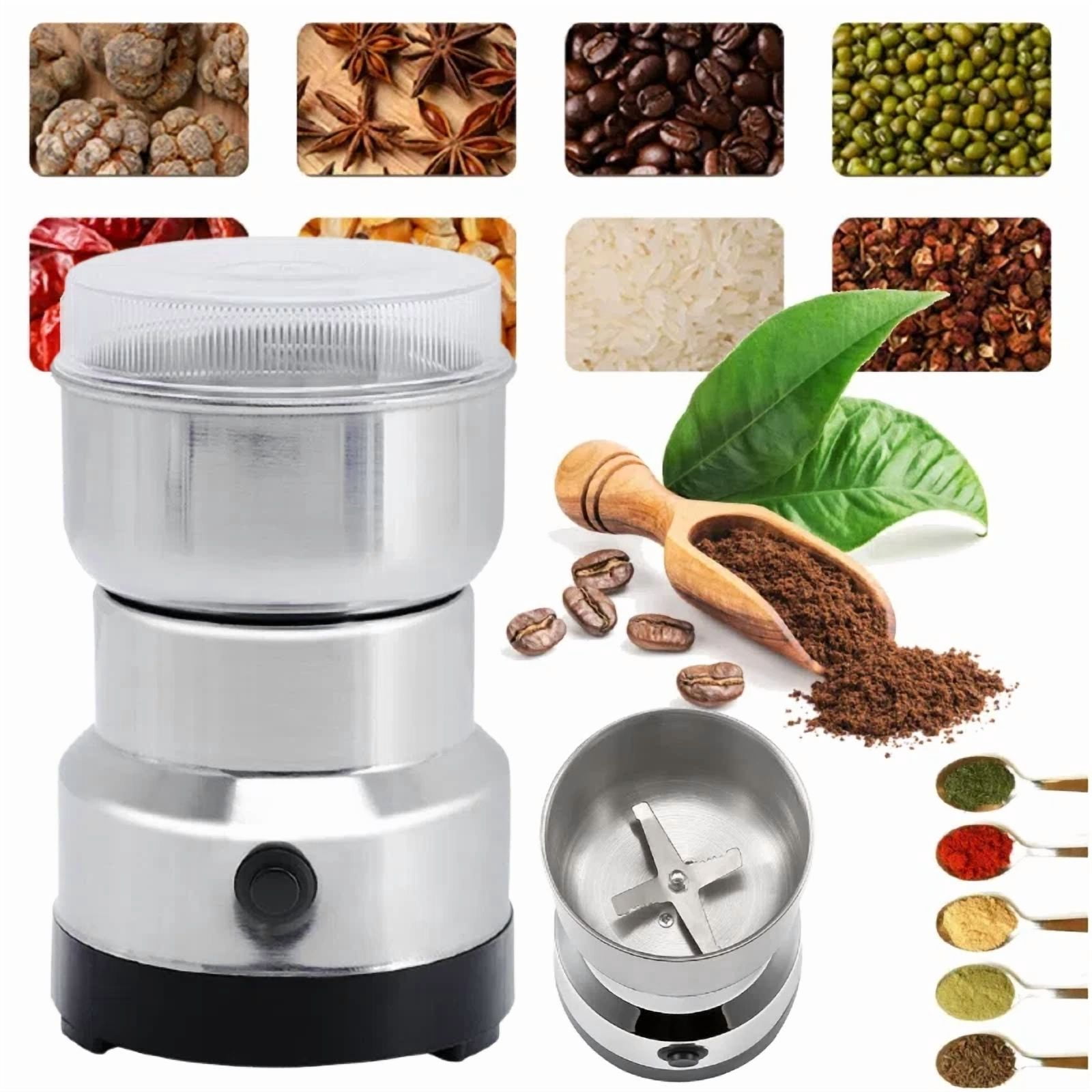 Electric Coffee Bean Grinder Nut Seed Herb Grind Spice Crusher Mill Blender Us