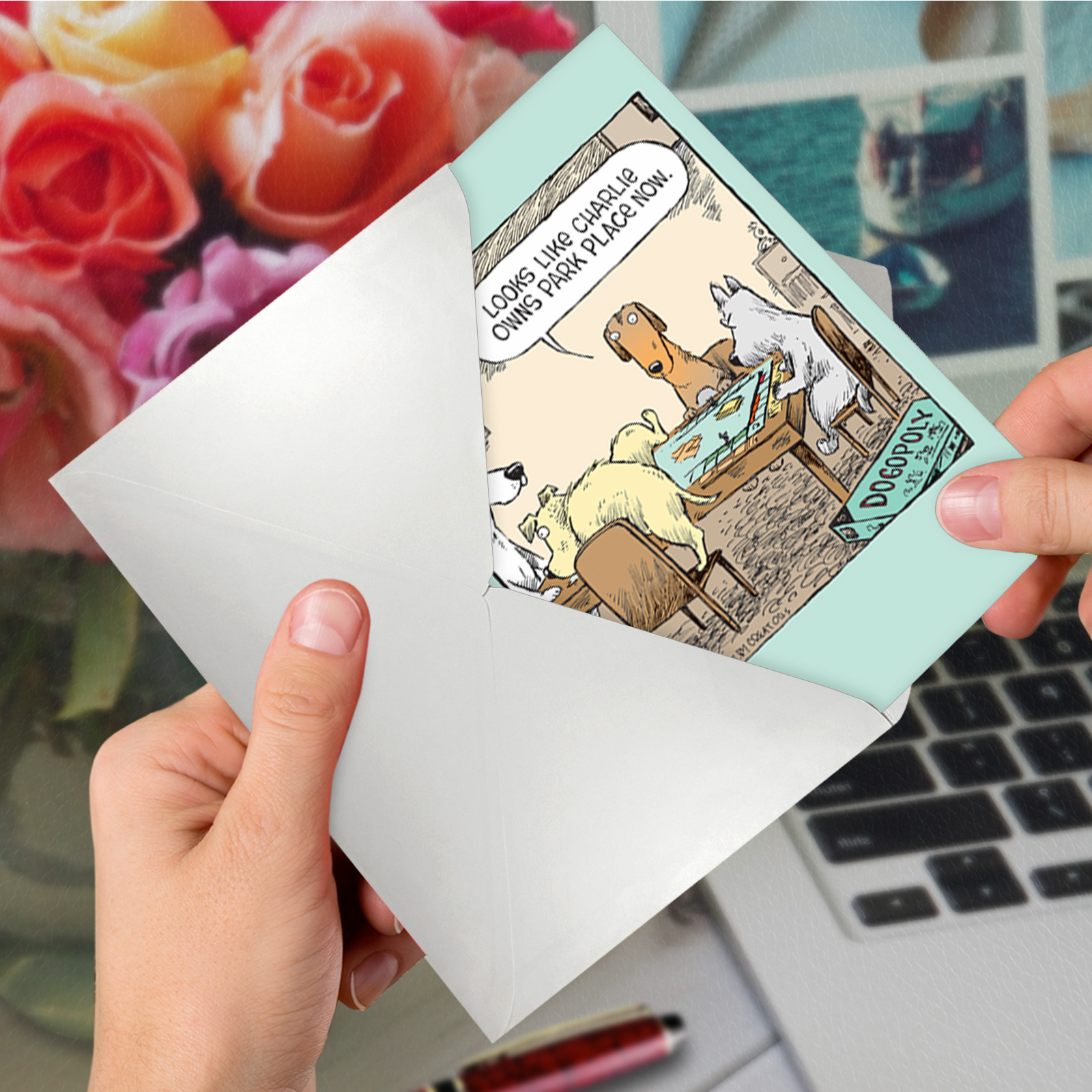 Funny Birthday Card With Envelope – Dog Wishes Greeting Card By Nobleworks (C3673BDG)