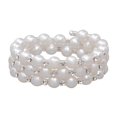 thumbnail image 4 of maskred Mousseux Strass Perle Bracelet Extensible pour Mariage Femmes Bal Bijoux Éblouissants Blanc 3 Rangée 1Set, 4 of 6
