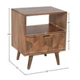 thumbnail image 2 of Casartis Living Carson Mid-Century Wood Nightstand in Natural, 2 of 5