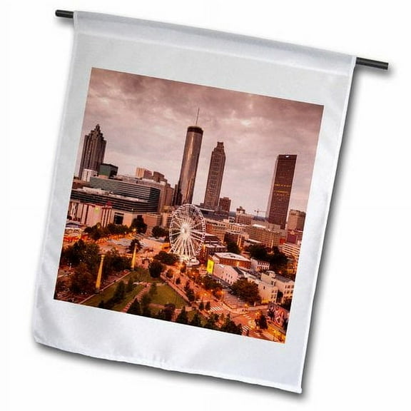3dRose, Georgia, Atlanta, Centennial Olympic Park, 18 x 27 inch Garden Flag