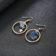 thumbnail image 2 of UBIUO Enamel Moon Star Earth Planet Drop Hook Earrings Long Pendant Dangle Jewelry for Woman Girls Short W756 -, 2 of 4