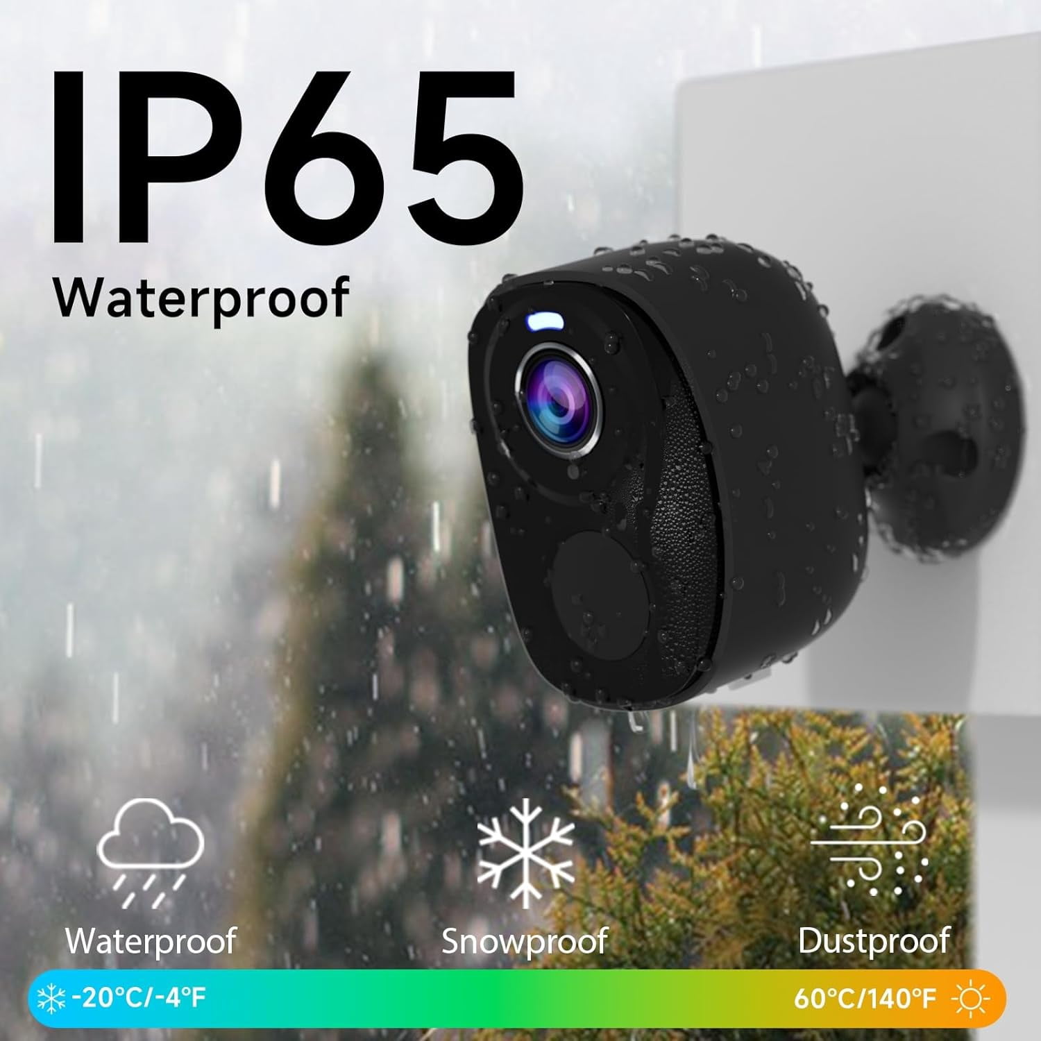 2K Security Camera Wireless Outdoor, Solar Battery Powered, 2.4G/5G WiFi, AI Motion Detection with Spotlight Siren Alarm, Color Night Vision, IP66 Waterproof, 2-Way Audio