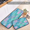 thumbnail image 5 of 2-Piece Kitchen Rugs Set Non-Slip Mats Carpet Floor for Kitchen, Bathroom (19.7"x27.6" & 19.7"x47.2") Tie-dye Dandelions Pattern, 5 of 7