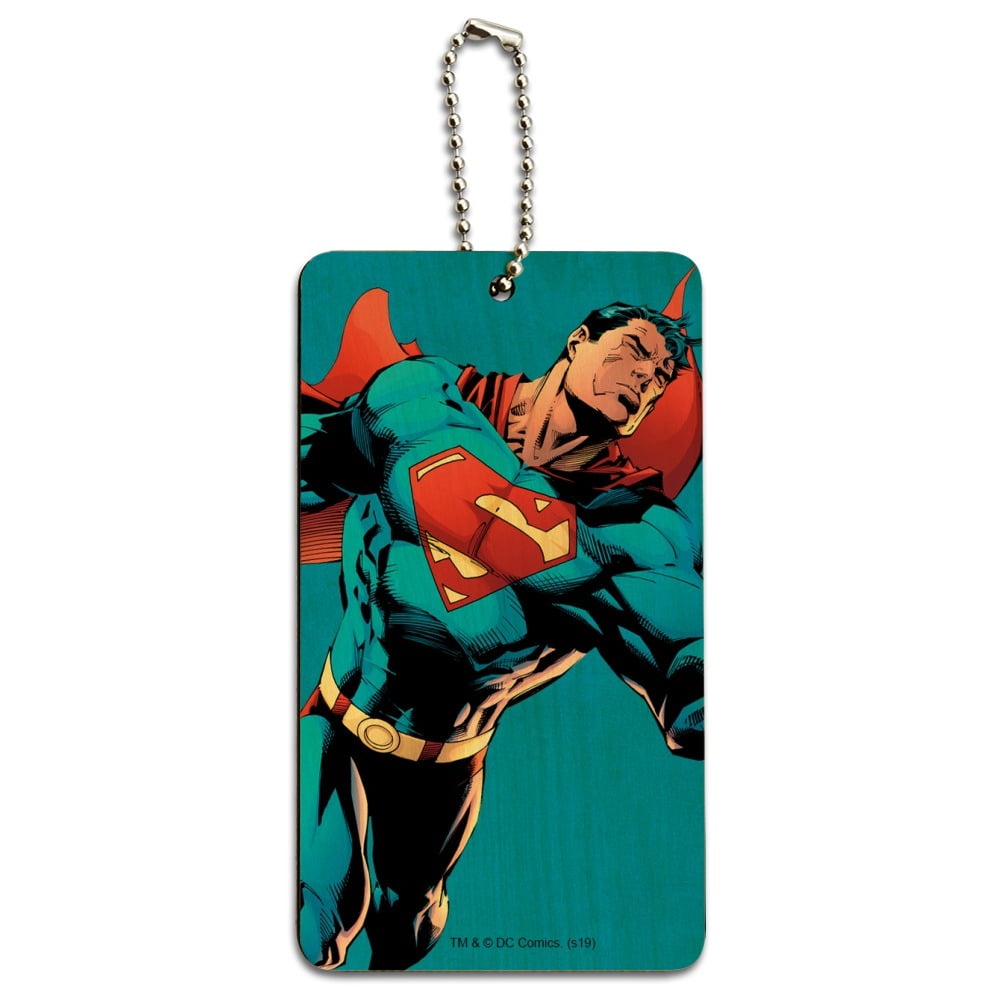 Graphics and More Superman Character Wood Luggage Card Suitcase Carry