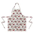 thumbnail image 2 of White Christmas Truck and Tree Apron-Garden Aprons for Women with Pockets-Cotton Linen Waterproof Kitchen Cooking Gardening Aprons Adjustable for Kitchen,Cooking,BBQ and Salon 32"x27", 2 of 7