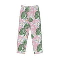 thumbnail image 6 of Uemuo Lilies Flowers Pattern Men's Wide Leg Palazzo Lounge Pants with Pockets Light Weight Loose Comfy Casual Pajama Pants-Small, 6 of 9
