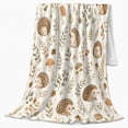 thumbnail image 2 of Playful Woodland Hedgehog Autumn Forest Thanksgiving, Playful Woodland Scene, Warm Flannel Blanket for Cabin and Lodge, Garden Lovers Thanksgiving Gift, Playful Home Decor, 2 of 9