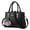 Black, variant on Purses and Handbags for Women with Plush Pendant Top Handle Crossbody Tote Bags Ladies Leather Work Shoulder Bag White