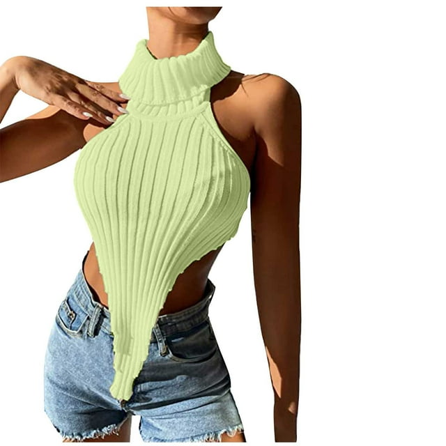 Birdeem Women Casual Solid Sleeveless Halter Neck Tank Pullover Blouse Vest Tops