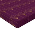 thumbnail image 4 of Art Deco Fitted Sheet, Simple Lines Lattice Art Nouveau Style Vintage Grid Abstract Motif, Decorative Soft Bedding All-round Elastic Pocket, Full Size, Purple and Sand Brown, by Ambesonne, 4 of 5
