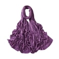 thumbnail image 4 of Pañuelo para la cabeza para mujer, protección solar, suave, cómodo, color sólido, para envolver el cabello Violeta claro, 4 of 8