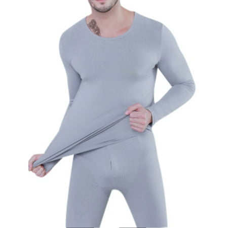 Mens Plus Size Sexy Underwear Plus Size Mens 2pc Ultra Soft Bottom Thermal Underwear Set Long John Seamless Tops and Bottom 3XL,4XL,5XL,10XL ()