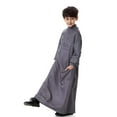 thumbnail image 6 of LEEYNEER Fall Clothes for Boys Boys Middle Muslim Pure Fashion Dresses and Long Topcoats Comfortable Blouse, 6 of 9
